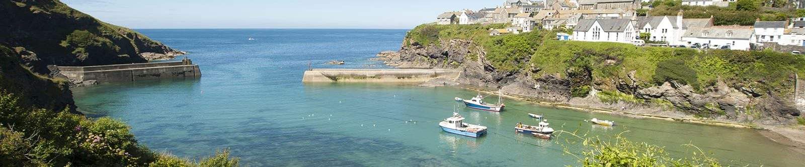 Boats in Porth Isaac harbour